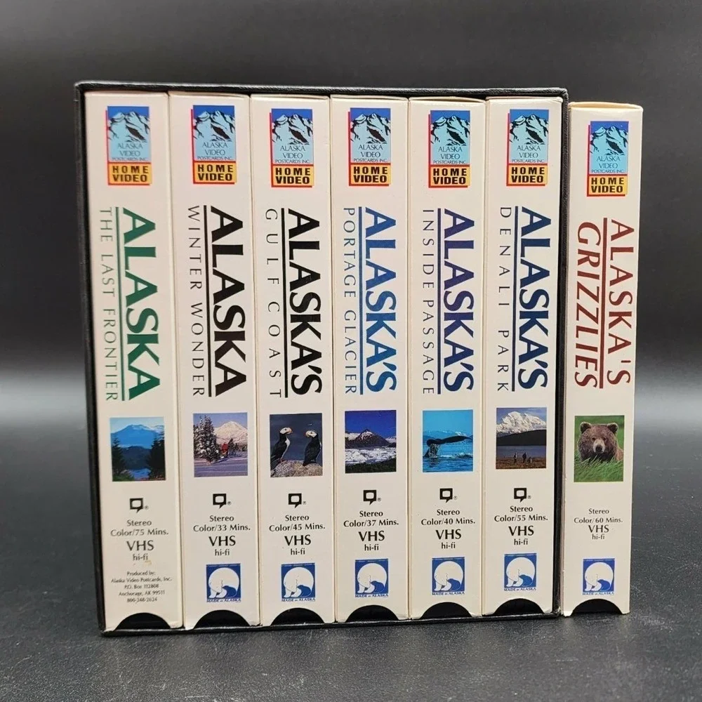 Alaska Video Postcards‎ VHS Set Documentary Nature Wildlife 7 Tape Lot